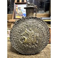 Пороховница с изображением Георгия Победоносца,бронза 19 век, Россия, много лотов с рубля