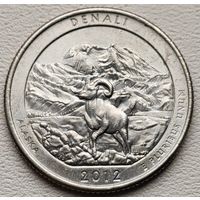 США 25 центов (квотер) 2012 Р Denali Alaska