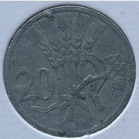 Богемия и Моравия 20 геллеров 1940 г. В холдере