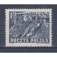 [1816] Польша 1951. Добыча угля.Шахтер в забое. MNH