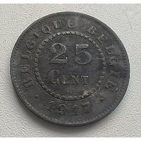 Бельгия 25 сантимов, 1917. 1-3-20