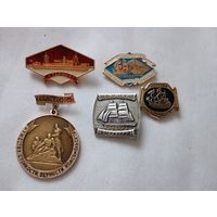 Значки корабли 5шт