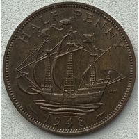 Великобритания 1/2 пенни 1948 г.