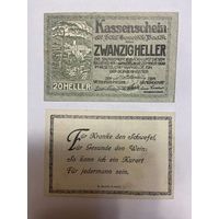 Австрия 20 геллеров нотгельд Баден - 2101 (2)