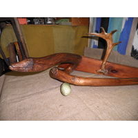 Вешалка змея и рог косули.С рубля.