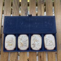 Миниатюрные серебряные барельефы ручной работы. Италия. Арт 3571