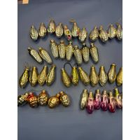 Старт с 1 рубля !миниатюрные  Елочные игрушки СССР 42 шт. Подписывайтесь на аккаунт много распродаж с 1 рубля!!!