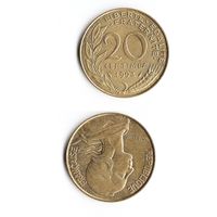 20 сантимов Франция 1993 год