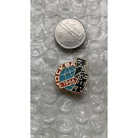 Значок Выставка интероргтехника Москва, 1966