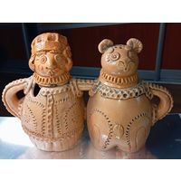 Керамическая статуэтка Друзья . Сахарница и Солонка .