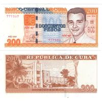 Куба 200 песо 2024  год UNC  (Серия НН-63)