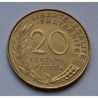 Франция, 20 сантимов 1963 г.