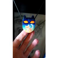 Подвеска из глины Котик. Ручная работа.