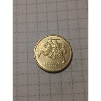 10 центов Литва 2008 год