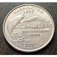 США 1/4 доллара, 2007 Квотер штата Вашингтон   D    ( 1-3-7 )