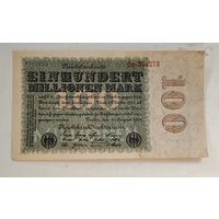 1923 год Германия 100 000 000 марок