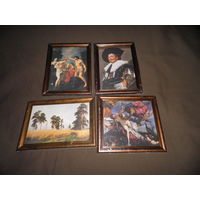 Художественная галерея репродукции 4 шт. Шишкин,Якопо Тинторетто,Франс Хальс,Гвидо Рени,в рамках и в запайке.Новое!С рубля.