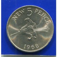 Гернси 5 пенсов 1968