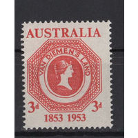 Австралия /Australia 1953** 100 лет маркам Тасмании Королева Виктория Mi#241