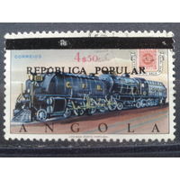 Ангола, 1980. Локомотив, надпечатка