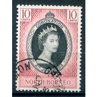 Британские колонии - Северное Борнео - 1953 - коронация королевы Елизаветы II - 1 марка - полная серия, гашёная [Mi 293]. #2-Bc-56-A-1