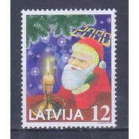 [1106] Латвия 1999. Новый Год.Дед Мороз. БЕЗ КЛЕЯ.