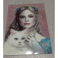 Посткроссинг. Художник Людмила Михайленко, "Аврора" (10х15). Подписана.