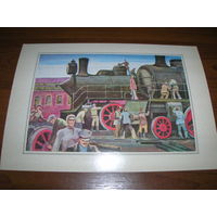 Семенов Москва 4 1979 год Паровоз Железная дорога большой формат чистая