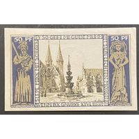 Нотгельд 50 пфеннигов 1921 год. Брауншвейг. Веймарская республика