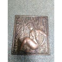 Чеканка- девушка, Медь