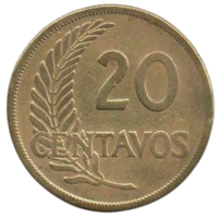 ПЕРУАНСКАЯ РЕСПУБЛИКА. 20 СЕНТАВО 1945