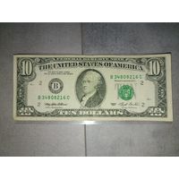 10 долларов США. 1993г