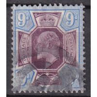 89.Br. Великобритания. Эдуард VII. 9P. 1902 г. Стандарт. Mi.#112A.