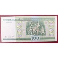 100 рублей 2000 года, серия тЧ - UNC