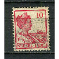 Нидерландская Индия - 1914/1915 - Королева Вильгельмина 10С - [Mi.115] - 1 марка. Гашеная.  (Лот 21Js)-T25P1