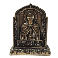 Икона Сергий Радонежский Бронза