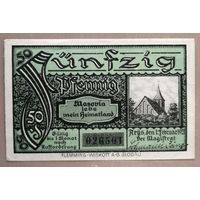 Германия, нотгельды, 50 пфеннигов 1921 год, Арысь (ARYS (POLAND ORZYSZ),47.1a В1, 3.3h, тип 2