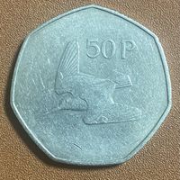 Монета. Ирландия. 50 пенсов 1977 год