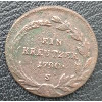 1 крейцер 1790 S Австрия