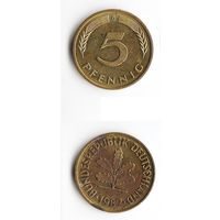 5 пфеннигов Германия 1982 года(G)