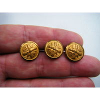 Пуги АРТИЛЛЕРИЯ Страна? 15мм. Позолота.