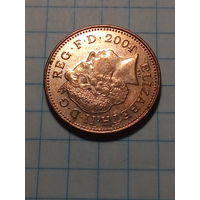 1 пенни Великобритания 2004 год