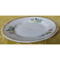 Блюдце эпохи СССР. Рижская фарфоро-фаянсовый завод (Рижский ффз), 1970-1980 гг