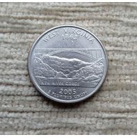 Werty71 США 1 квотер 25 центов 2005 Западная Вирджиния Мост