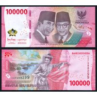 Индонезия 100000 рупий 2022 г. (P-W168, UNC) Индонезия 100 000 рупий 2022 года.