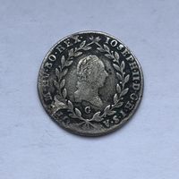 20 крейцеров 1783 Иосиф II - Закрытый венок над головой