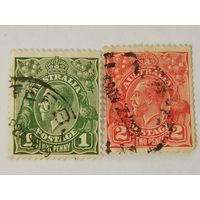 Две марки серии "Король Георг V"