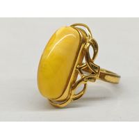 Кольцо вставка янтарь желток Размер 18 СССР. с рубля