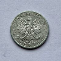 Монета СЕРЕБРО Польша 2 злотых 1933 год Ядвига ОТЛИЧНЫЕ