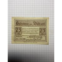 75 пфенигов (нотгельды) г. Германия.-2012